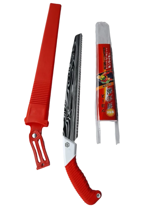 Uatool 500mm SK5 Garden Saw with 3D Tooth Grind, Sheathed — For Cutting Thicker Branches and Small Trunks