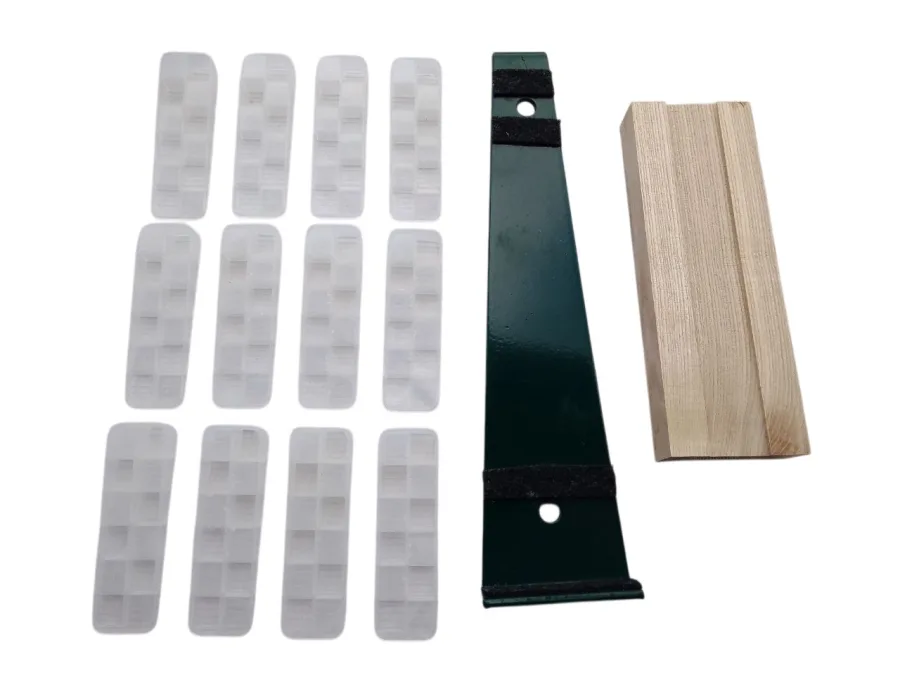 Laminate and Engineered Flooring Installation Tool Kit — Tapping Block, Pull Bar and Spacer Wedges