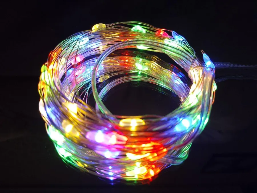 Batteriebetriebene Lichterkette "LED-Tropfen" 5 m, 50 LED, mehrfarbig — kaufen für die Raumdekoration